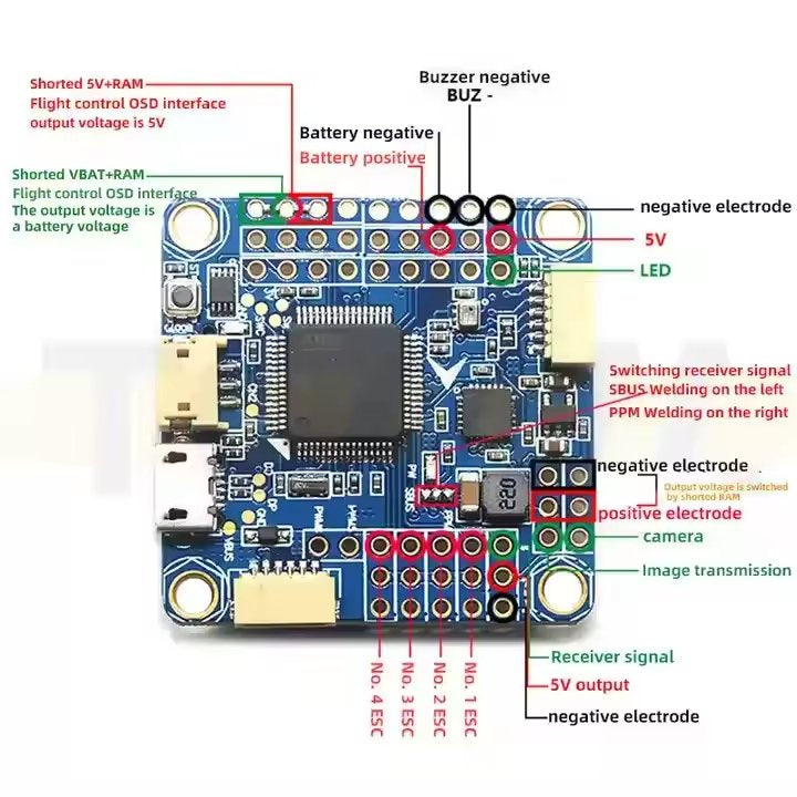 Betaflight F4 V3s V3 PRO Flight Controller Upgrade Version V3.5 4in1 ESC RC Fpv Drone Parts Built-in OSD 30A Remote Function