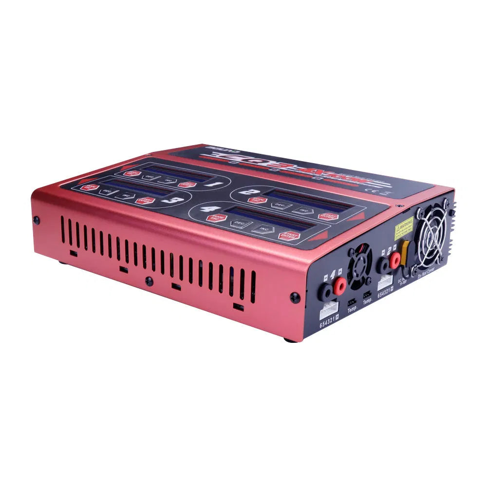 EV-Peak Cq3 100W X 4 RC Multi-Functions 4 Channel Smart Intelligent Balance Charger for Lipo Lihv Life NiMH NiCd Pb Battery Uav
