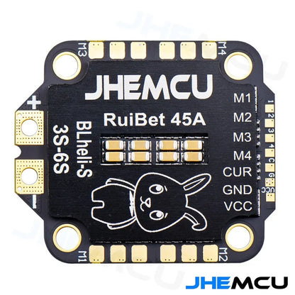 Genuine Jhemcu Ruibet Four-in-One ESC 45A 55A 3-6s Dshot600blheli_S for Fpv Drone Sprayers Dshot600blheli_S Function Remote