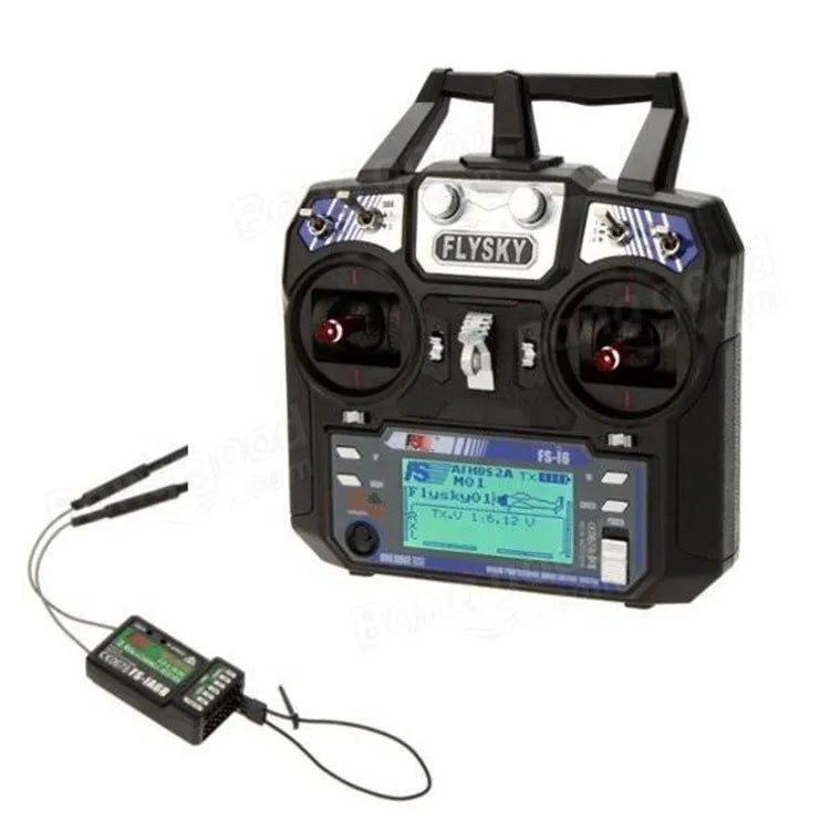 Flysky Fs-I6 2.4G 6CH Remote Control Transmitter with Ia6/Ia6b Receiver for Fpv Drones