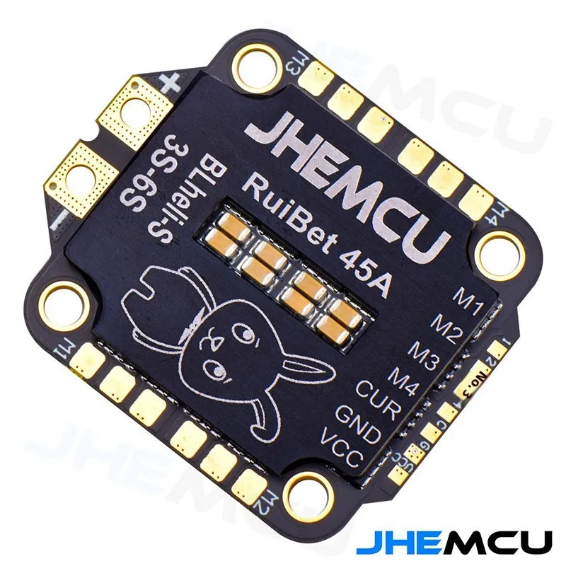 Genuine Jhemcu Ruibet Four-in-One ESC 45A 55A 3-6s Dshot600blheli_S for Fpv Drone Sprayers Dshot600blheli_S Function Remote