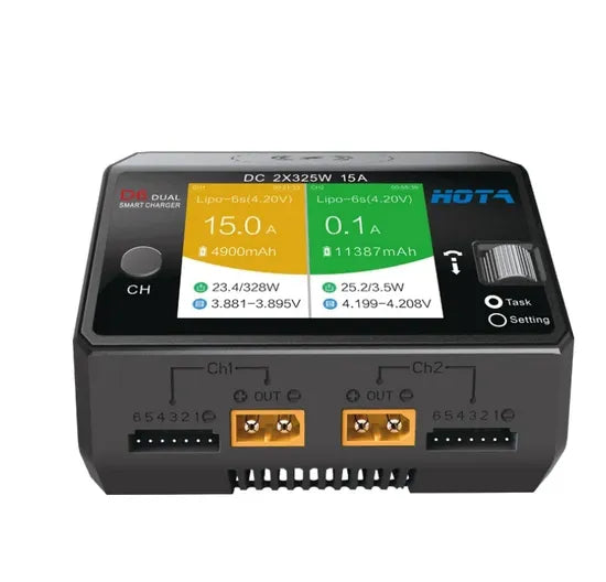 Hota D6 PRO Smart Charger AC200W DC650W 15A with Wireless Charging RC Models Spare Parts Accs