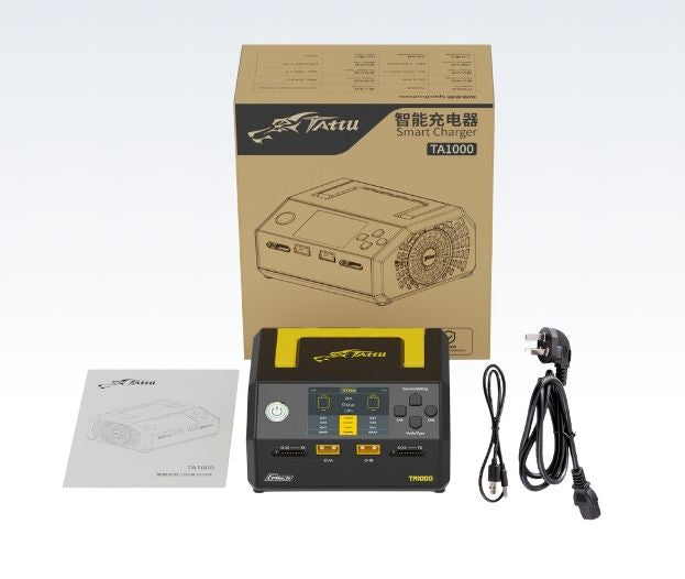 Tattu Ta1000 1000W 25A*2 AC100-240V Lipo/Lihv 1-7s Battery Dual-Channel G-Tech Smart Charger for Industry Drone Uav