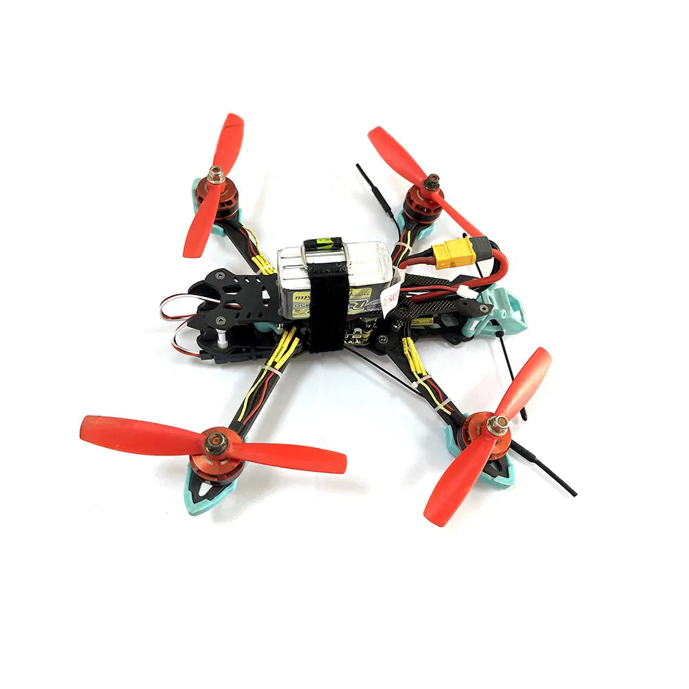 5-Inch Red Propeller Mini RC Aircraft 4-in-1 Camera Fpv Drone 2km Remote Control Image Transmission Small Traversing Machine
