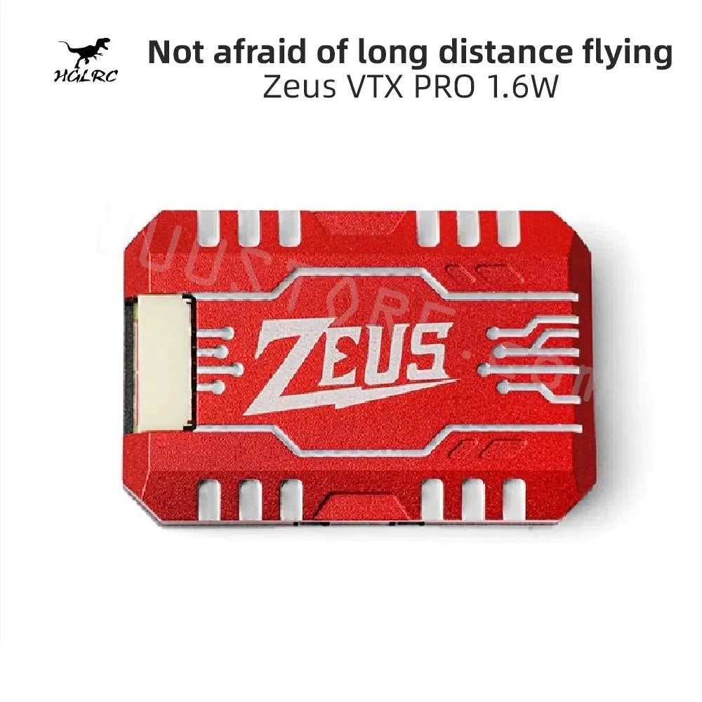 Hglrc Zeus Vtx PRO 1.6W 5.8g 40CH Fpv Built-in Microphone 7-36V for Long Range Fpv Drone Vtx MMCX Antenna Interface