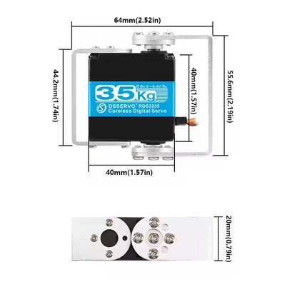 RDS3235 35kg Hv High Torque Robot Servo Digital Servo with Coreless Metal Gear for RC Robotic Arduino Projects