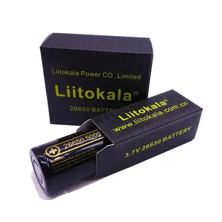 Liitokala Lii-50A 3.7V 26650 5000mAh Lithium Battery 20afpv Genuine 20afpv Digital Batteries in Stock