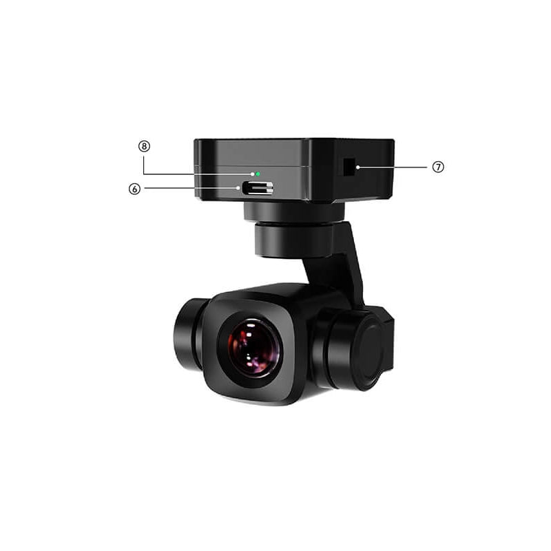 A8 Mini 4K 8MP Ultra HD 6X Digital Zoom Gimbal Camera with 1/1.7" Sensor Hdr Starlight Night Vision 4K Resolution Mini