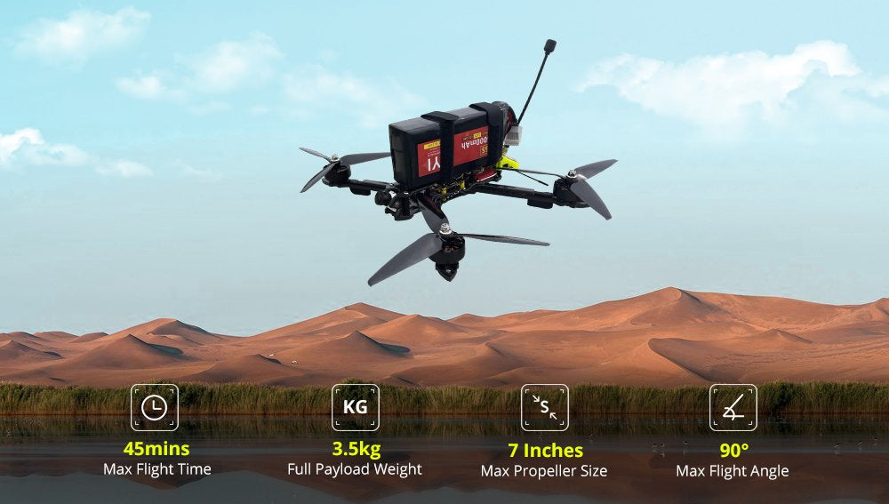 Tyi Mark4 7 Inch RC Racing Fpv Drone Unmanned Aerial Vehicle Carbon Fiber Fpv Drone Full Set Quadcopter Long Range