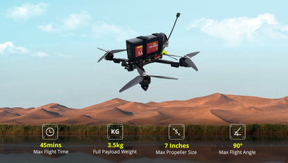 Tyi Mark4 7 Inch RC Racing Fpv Drone Unmanned Aerial Vehicle Carbon Fiber Fpv Drone Full Set Quadcopter Long Range
