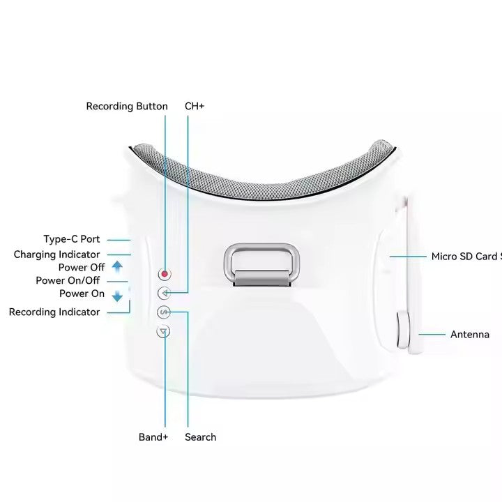Betafpv Vr03 5.8GHz Fpv Goggles for RC Racing Drones with Accessory Pack