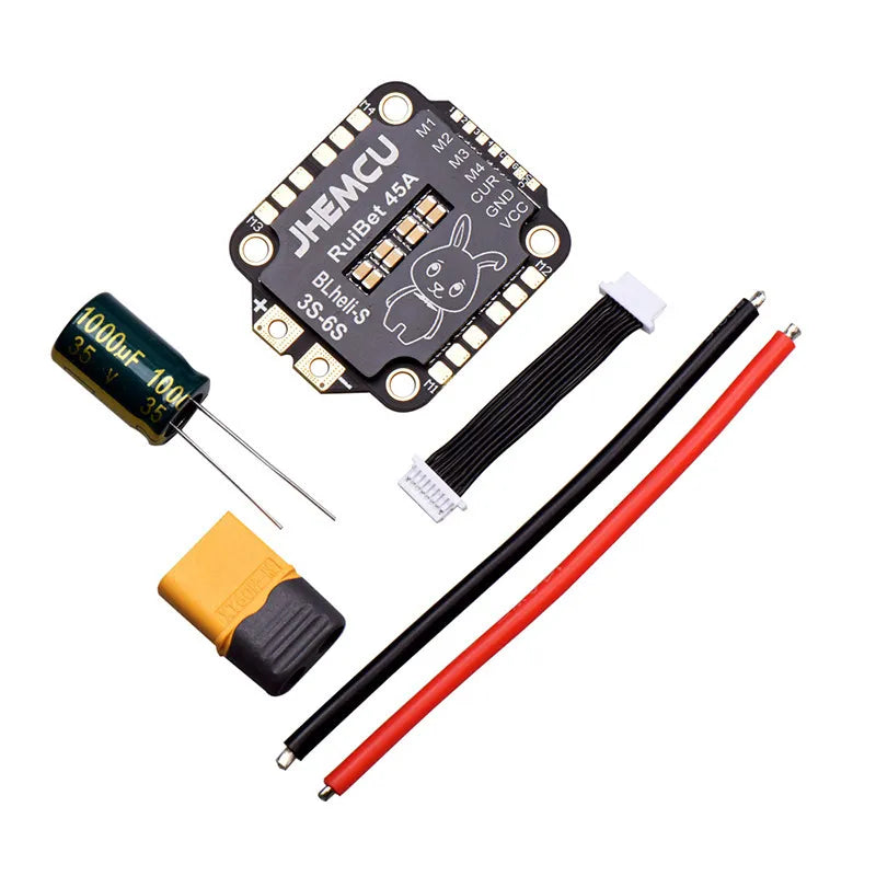 Genuine Jhemcu Ruibet Four-in-One ESC 45A 55A 3-6s Dshot600blheli_S for Fpv Drone Sprayers Dshot600blheli_S Function Remote