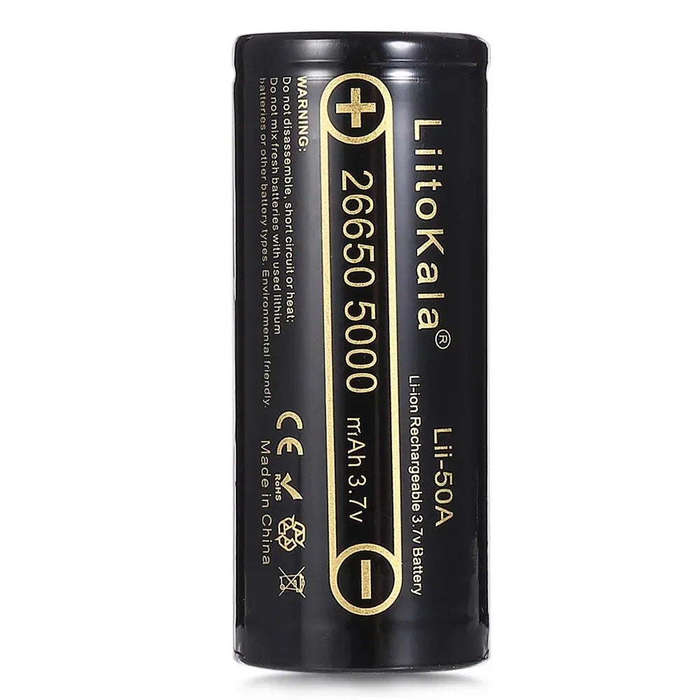 Liitokala Lii-50A 3.7V 26650 5000mAh Lithium Battery 20afpv Genuine 20afpv Digital Batteries in Stock