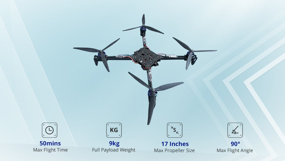 Tyi Fpv Mark4-17 Inch PRO Carbon Fiber Fpv Drone with 8~10kg Payload Camera Factory Price Remote Controlled Uav Top Sales OEM ODM