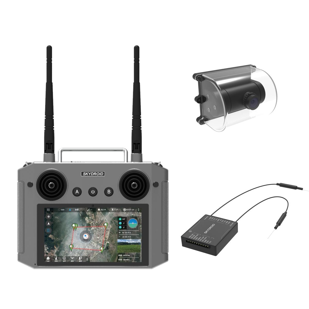 Skydroid H12 Agriculture Spraying Drone/Uav Remote Control RC 12channel 2.4GHz 1080P Digital Video Transmission Transmitter
