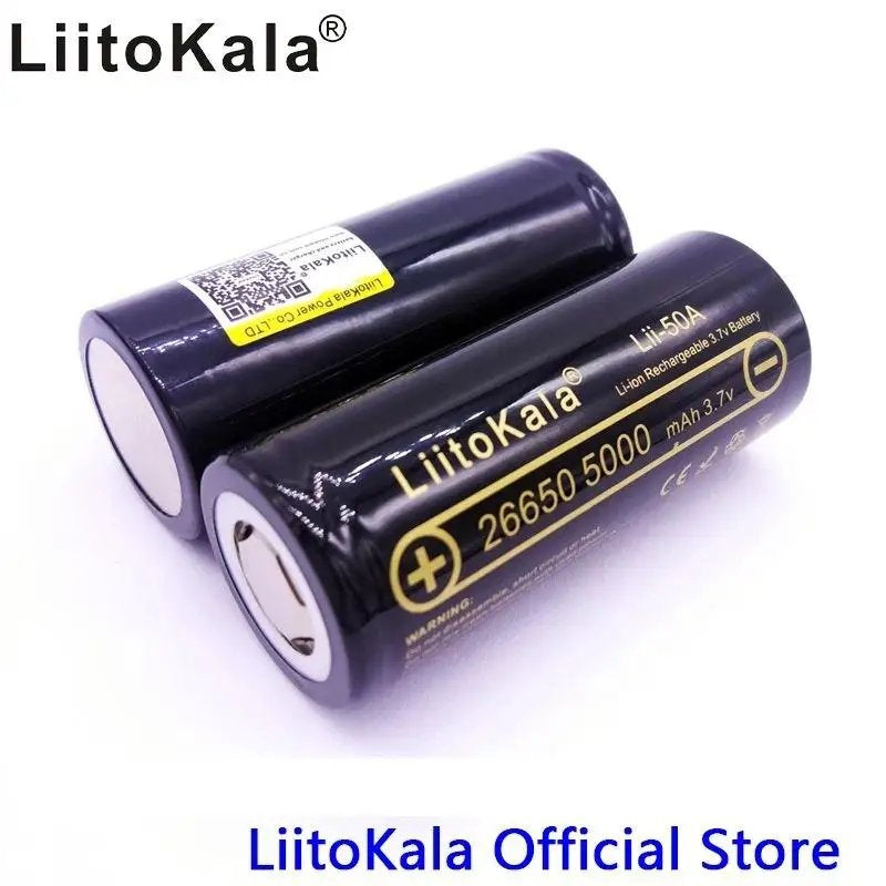 Liitokala Lii-50A 3.7V 26650 5000mAh Lithium Battery 20afpv Genuine 20afpv Digital Batteries in Stock
