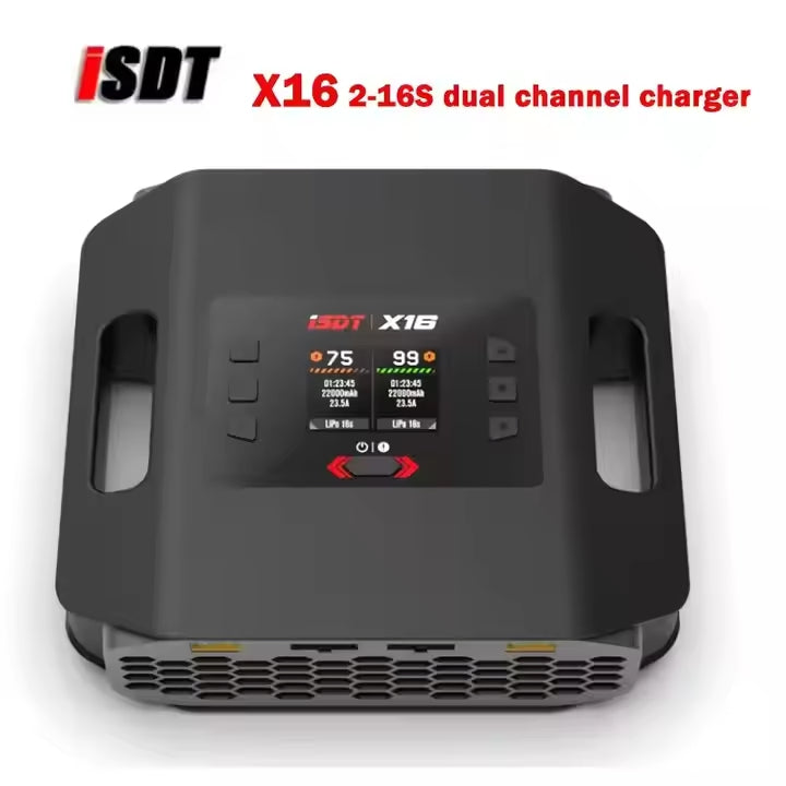 Isdt X16 Charger 2X1100W 2X20A Dual Channel Battery Fast Charger for 2-16s Lithium Battery RC Drone Car Boat Model US/EU