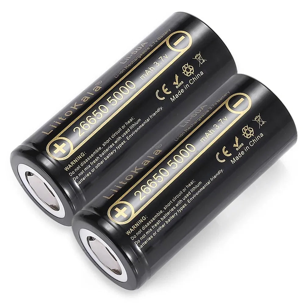 Liitokala Lii-50A 3.7V 26650 5000mAh Lithium Battery 20afpv Genuine 20afpv Digital Batteries in Stock