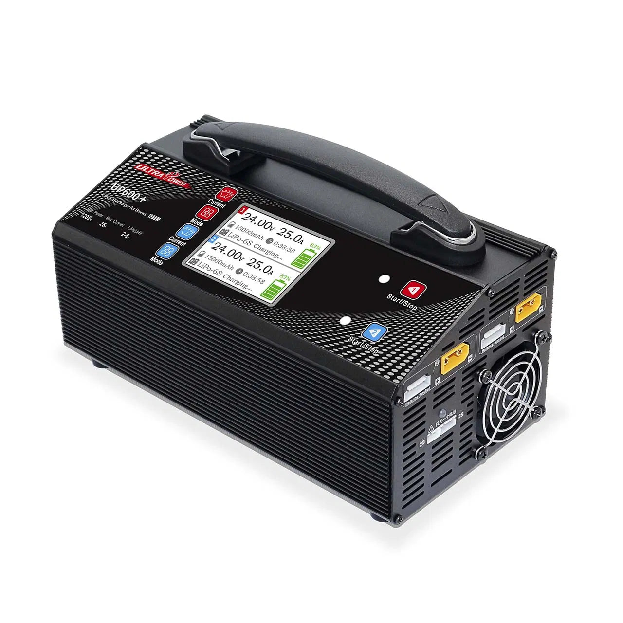 Uav Ultra Power 2-6s Drone Charger Up600+ 1200W Dual Channel 25A Balanced Smart Lipo/Lihv Charger 2-6s for Drones Accessories