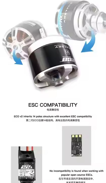 Dualsky Brushless Motor External Rotor Eco 3520c Is Comparable to 4250ea Fpv Drone Accessories