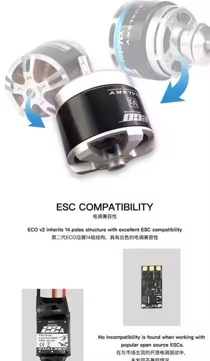 Dualsky Brushless Motor External Rotor Eco 3520c Is Comparable to 4250ea Fpv Drone Accessories