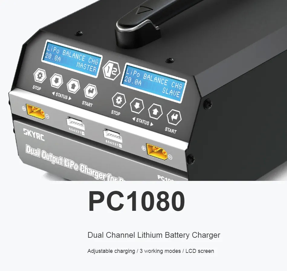 Original Skyrc PC1080 Charger 6s Dual Channel Lipo Battery Charger for Agricultural Spraying Drone Uav