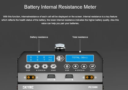 Original Skyrc PC1080 Charger 6s Dual Channel Lipo Battery Charger for Agricultural Spraying Drone Uav