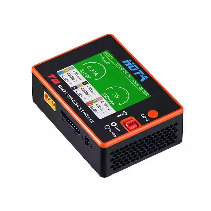 Hota T8 650W 22A Xt60 1-8s Intelligent Fast Charger Checker High Power Smart Charging Nizn/NiCd/NiMH Battery RC Fpv Accessories
