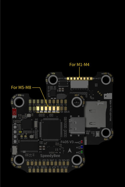 Speedybee Mini F405 V3 Bls 50A 30X30 FC&ESC Stack Type-C USB Port Metal Protection for Camera Flight Controller