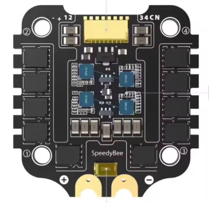 2024 Speedybee F405 V3 50A Stack Bls 50A 4-in-1 Electric Adjustable 30.5 X 30.5 mm Mounting Holes for Fpv