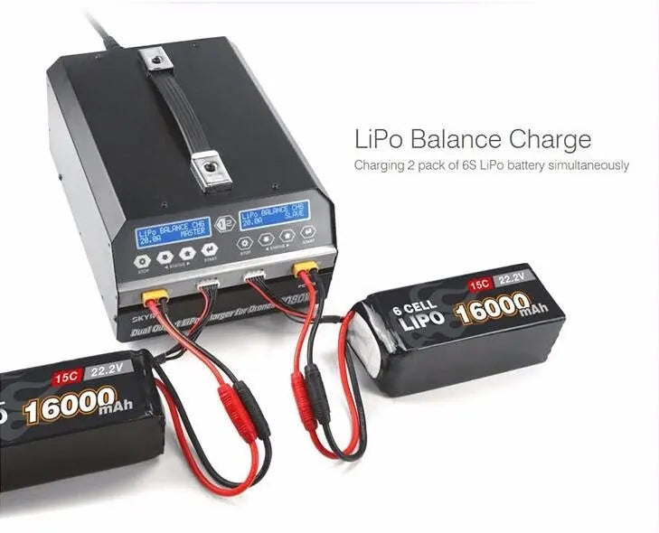 Original Skyrc PC1080 Charger 6s Dual Channel Lipo Battery Charger for Agricultural Spraying Drone Uav