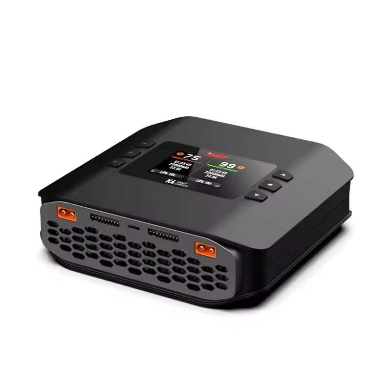 High-Performance Smart Charger Isdt K4 AC 400W/DC 600W X2 Dual Model Two Channel for Lithium Battery Fast Charge RC Model Smart Balance Battery Charger