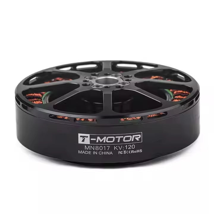 T-Motor Mn8017 Kv120 Antigravity Brushless Motor High Speed with Heavy Payload Capacity Waterproof for Drone Use