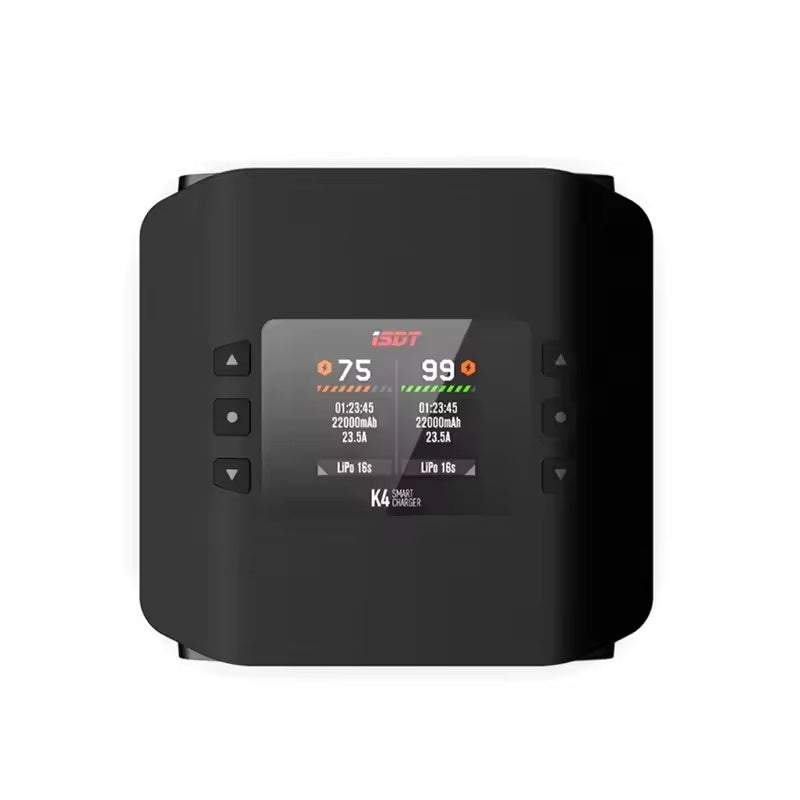 High-Performance Smart Charger Isdt K4 AC 400W/DC 600W X2 Dual Model Two Channel for Lithium Battery Fast Charge RC Model Smart Balance Battery Charger